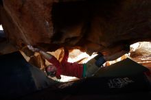 Bouldering in Hueco Tanks on 03/06/2020 with Blue Lizard Climbing and Yoga

Filename: SRM_20200306_1742470.jpg
Aperture: f/4.0
Shutter Speed: 1/400
Body: Canon EOS-1D Mark II
Lens: Canon EF 16-35mm f/2.8 L