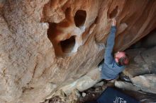 Bouldering in Hueco Tanks on 03/06/2020 with Blue Lizard Climbing and Yoga

Filename: SRM_20200306_1812520.jpg
Aperture: f/4.0
Shutter Speed: 1/250
Body: Canon EOS-1D Mark II
Lens: Canon EF 16-35mm f/2.8 L