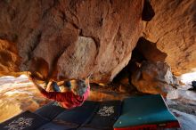 Bouldering in Hueco Tanks on 03/06/2020 with Blue Lizard Climbing and Yoga

Filename: SRM_20200306_1814300.jpg
Aperture: f/3.2
Shutter Speed: 1/250
Body: Canon EOS-1D Mark II
Lens: Canon EF 16-35mm f/2.8 L