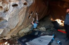 Bouldering in Hueco Tanks on 03/06/2020 with Blue Lizard Climbing and Yoga

Filename: SRM_20200306_1815380.jpg
Aperture: f/6.3
Shutter Speed: 1/250
Body: Canon EOS-1D Mark II
Lens: Canon EF 16-35mm f/2.8 L