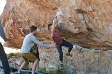 Bouldering in Hueco Tanks on 03/16/2020 with Blue Lizard Climbing and Yoga

Filename: SRM_20200316_1023170.jpg
Aperture: f/3.2
Shutter Speed: 1/500
Body: Canon EOS-1D Mark II
Lens: Canon EF 50mm f/1.8 II