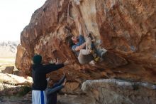 Bouldering in Hueco Tanks on 03/16/2020 with Blue Lizard Climbing and Yoga

Filename: SRM_20200316_1031120.jpg
Aperture: f/5.6
Shutter Speed: 1/500
Body: Canon EOS-1D Mark II
Lens: Canon EF 50mm f/1.8 II