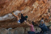 Bouldering in Hueco Tanks on 03/16/2020 with Blue Lizard Climbing and Yoga

Filename: SRM_20200316_1041050.jpg
Aperture: f/5.0
Shutter Speed: 1/500
Body: Canon EOS-1D Mark II
Lens: Canon EF 50mm f/1.8 II