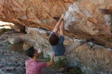 Bouldering in Hueco Tanks on 03/16/2020 with Blue Lizard Climbing and Yoga

Filename: SRM_20200316_1055300.jpg
Aperture: f/4.5
Shutter Speed: 1/500
Body: Canon EOS-1D Mark II
Lens: Canon EF 50mm f/1.8 II