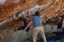 Bouldering in Hueco Tanks on 03/16/2020 with Blue Lizard Climbing and Yoga

Filename: SRM_20200316_1057430.jpg
Aperture: f/5.0
Shutter Speed: 1/500
Body: Canon EOS-1D Mark II
Lens: Canon EF 50mm f/1.8 II