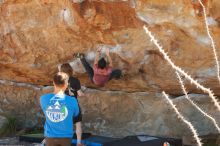 Bouldering in Hueco Tanks on 03/16/2020 with Blue Lizard Climbing and Yoga

Filename: SRM_20200316_1127400.jpg
Aperture: f/4.5
Shutter Speed: 1/500
Body: Canon EOS-1D Mark II
Lens: Canon EF 50mm f/1.8 II