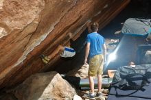 Bouldering in Hueco Tanks on 03/16/2020 with Blue Lizard Climbing and Yoga

Filename: SRM_20200316_1216130.jpg
Aperture: f/8.0
Shutter Speed: 1/250
Body: Canon EOS-1D Mark II
Lens: Canon EF 16-35mm f/2.8 L