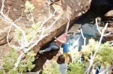 Bouldering in Hueco Tanks on 03/16/2020 with Blue Lizard Climbing and Yoga

Filename: SRM_20200316_1223310.jpg
Aperture: f/8.0
Shutter Speed: 1/250
Body: Canon EOS-1D Mark II
Lens: Canon EF 16-35mm f/2.8 L