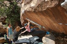 Bouldering in Hueco Tanks on 03/16/2020 with Blue Lizard Climbing and Yoga

Filename: SRM_20200316_1243100.jpg
Aperture: f/8.0
Shutter Speed: 1/250
Body: Canon EOS-1D Mark II
Lens: Canon EF 16-35mm f/2.8 L