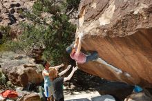 Bouldering in Hueco Tanks on 03/16/2020 with Blue Lizard Climbing and Yoga

Filename: SRM_20200316_1243230.jpg
Aperture: f/8.0
Shutter Speed: 1/250
Body: Canon EOS-1D Mark II
Lens: Canon EF 16-35mm f/2.8 L