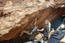 Bouldering in Hueco Tanks on 03/16/2020 with Blue Lizard Climbing and Yoga

Filename: SRM_20200316_1248420.jpg
Aperture: f/8.0
Shutter Speed: 1/250
Body: Canon EOS-1D Mark II
Lens: Canon EF 16-35mm f/2.8 L