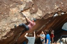 Bouldering in Hueco Tanks on 03/16/2020 with Blue Lizard Climbing and Yoga

Filename: SRM_20200316_1312300.jpg
Aperture: f/8.0
Shutter Speed: 1/250
Body: Canon EOS-1D Mark II
Lens: Canon EF 50mm f/1.8 II