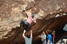 Bouldering in Hueco Tanks on 03/16/2020 with Blue Lizard Climbing and Yoga

Filename: SRM_20200316_1312340.jpg
Aperture: f/8.0
Shutter Speed: 1/250
Body: Canon EOS-1D Mark II
Lens: Canon EF 50mm f/1.8 II