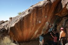 Bouldering in Hueco Tanks on 03/16/2020 with Blue Lizard Climbing and Yoga

Filename: SRM_20200316_1509360.jpg
Aperture: f/8.0
Shutter Speed: 1/250
Body: Canon EOS-1D Mark II
Lens: Canon EF 16-35mm f/2.8 L