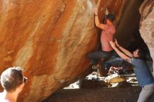 Bouldering in Hueco Tanks on 03/16/2020 with Blue Lizard Climbing and Yoga

Filename: SRM_20200316_1717000.jpg
Aperture: f/4.5
Shutter Speed: 1/250
Body: Canon EOS-1D Mark II
Lens: Canon EF 50mm f/1.8 II