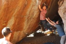 Bouldering in Hueco Tanks on 03/16/2020 with Blue Lizard Climbing and Yoga

Filename: SRM_20200316_1717070.jpg
Aperture: f/4.5
Shutter Speed: 1/250
Body: Canon EOS-1D Mark II
Lens: Canon EF 50mm f/1.8 II