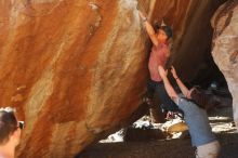 Bouldering in Hueco Tanks on 03/16/2020 with Blue Lizard Climbing and Yoga

Filename: SRM_20200316_1717110.jpg
Aperture: f/4.5
Shutter Speed: 1/250
Body: Canon EOS-1D Mark II
Lens: Canon EF 50mm f/1.8 II