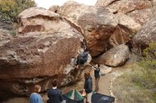 Bouldering in Hueco Tanks on 03/15/2020 with Blue Lizard Climbing and Yoga

Filename: SRM_20200315_0924210.jpg
Aperture: f/5.6
Shutter Speed: 1/320
Body: Canon EOS-1D Mark II
Lens: Canon EF 16-35mm f/2.8 L