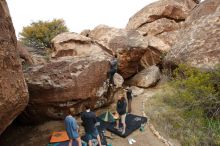 Bouldering in Hueco Tanks on 03/15/2020 with Blue Lizard Climbing and Yoga

Filename: SRM_20200315_0924270.jpg
Aperture: f/5.6
Shutter Speed: 1/400
Body: Canon EOS-1D Mark II
Lens: Canon EF 16-35mm f/2.8 L