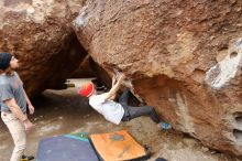 Bouldering in Hueco Tanks on 03/15/2020 with Blue Lizard Climbing and Yoga

Filename: SRM_20200315_0938200.jpg
Aperture: f/5.6
Shutter Speed: 1/160
Body: Canon EOS-1D Mark II
Lens: Canon EF 16-35mm f/2.8 L