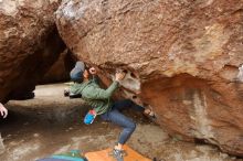 Bouldering in Hueco Tanks on 03/15/2020 with Blue Lizard Climbing and Yoga

Filename: SRM_20200315_0945350.jpg
Aperture: f/4.0
Shutter Speed: 1/320
Body: Canon EOS-1D Mark II
Lens: Canon EF 16-35mm f/2.8 L