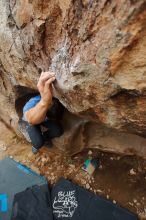 Bouldering in Hueco Tanks on 03/15/2020 with Blue Lizard Climbing and Yoga

Filename: SRM_20200315_1005130.jpg
Aperture: f/5.0
Shutter Speed: 1/500
Body: Canon EOS-1D Mark II
Lens: Canon EF 16-35mm f/2.8 L