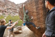 Bouldering in Hueco Tanks on 03/15/2020 with Blue Lizard Climbing and Yoga

Filename: SRM_20200315_1038341.jpg
Aperture: f/5.6
Shutter Speed: 1/400
Body: Canon EOS-1D Mark II
Lens: Canon EF 16-35mm f/2.8 L