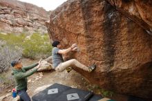 Bouldering in Hueco Tanks on 03/15/2020 with Blue Lizard Climbing and Yoga

Filename: SRM_20200315_1102340.jpg
Aperture: f/5.6
Shutter Speed: 1/640
Body: Canon EOS-1D Mark II
Lens: Canon EF 16-35mm f/2.8 L