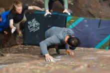 Bouldering in Hueco Tanks on 03/15/2020 with Blue Lizard Climbing and Yoga

Filename: SRM_20200315_1110000.jpg
Aperture: f/2.8
Shutter Speed: 1/400
Body: Canon EOS-1D Mark II
Lens: Canon EF 50mm f/1.8 II