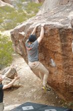 Bouldering in Hueco Tanks on 03/15/2020 with Blue Lizard Climbing and Yoga

Filename: SRM_20200315_1126460.jpg
Aperture: f/3.2
Shutter Speed: 1/640
Body: Canon EOS-1D Mark II
Lens: Canon EF 50mm f/1.8 II