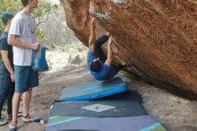 Bouldering in Hueco Tanks on 03/15/2020 with Blue Lizard Climbing and Yoga

Filename: SRM_20200315_1203420.jpg
Aperture: f/2.8
Shutter Speed: 1/400
Body: Canon EOS-1D Mark II
Lens: Canon EF 50mm f/1.8 II