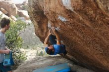 Bouldering in Hueco Tanks on 03/15/2020 with Blue Lizard Climbing and Yoga

Filename: SRM_20200315_1203440.jpg
Aperture: f/2.8
Shutter Speed: 1/500
Body: Canon EOS-1D Mark II
Lens: Canon EF 50mm f/1.8 II