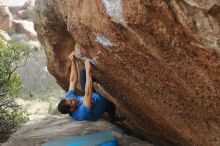 Bouldering in Hueco Tanks on 03/15/2020 with Blue Lizard Climbing and Yoga

Filename: SRM_20200315_1203540.jpg
Aperture: f/2.8
Shutter Speed: 1/500
Body: Canon EOS-1D Mark II
Lens: Canon EF 50mm f/1.8 II