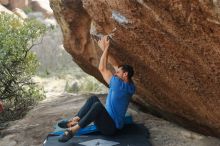 Bouldering in Hueco Tanks on 03/15/2020 with Blue Lizard Climbing and Yoga

Filename: SRM_20200315_1204010.jpg
Aperture: f/2.8
Shutter Speed: 1/500
Body: Canon EOS-1D Mark II
Lens: Canon EF 50mm f/1.8 II