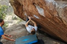 Bouldering in Hueco Tanks on 03/15/2020 with Blue Lizard Climbing and Yoga

Filename: SRM_20200315_1208220.jpg
Aperture: f/2.8
Shutter Speed: 1/800
Body: Canon EOS-1D Mark II
Lens: Canon EF 50mm f/1.8 II