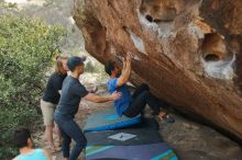 Bouldering in Hueco Tanks on 03/15/2020 with Blue Lizard Climbing and Yoga

Filename: SRM_20200315_1210160.jpg
Aperture: f/2.8
Shutter Speed: 1/800
Body: Canon EOS-1D Mark II
Lens: Canon EF 50mm f/1.8 II