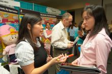 The Asian Business Students Association (ABSA) and the Hispanic Business Student Association (HBSA) hosted the career fair in the San Jacinto Residence Hall, Tuesday, February 6, 2007.

Filename: SRM_20070206_1846281.jpg
Aperture: f/6.3
Shutter Speed: 1/125
Body: Canon EOS-1D Mark II
Lens: Sigma 15-30mm f/3.5-4.5 EX Aspherical DG DF