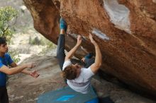 Bouldering in Hueco Tanks on 03/15/2020 with Blue Lizard Climbing and Yoga

Filename: SRM_20200315_1212550.jpg
Aperture: f/2.8
Shutter Speed: 1/1000
Body: Canon EOS-1D Mark II
Lens: Canon EF 50mm f/1.8 II