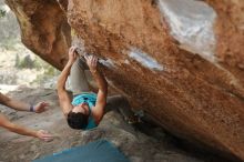 Bouldering in Hueco Tanks on 03/15/2020 with Blue Lizard Climbing and Yoga

Filename: SRM_20200315_1216040.jpg
Aperture: f/2.8
Shutter Speed: 1/640
Body: Canon EOS-1D Mark II
Lens: Canon EF 50mm f/1.8 II