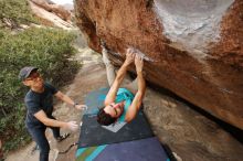 Bouldering in Hueco Tanks on 03/15/2020 with Blue Lizard Climbing and Yoga

Filename: SRM_20200315_1257130.jpg
Aperture: f/5.0
Shutter Speed: 1/320
Body: Canon EOS-1D Mark II
Lens: Canon EF 16-35mm f/2.8 L