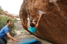 Bouldering in Hueco Tanks on 03/15/2020 with Blue Lizard Climbing and Yoga

Filename: SRM_20200315_1324100.jpg
Aperture: f/5.0
Shutter Speed: 1/320
Body: Canon EOS-1D Mark II
Lens: Canon EF 16-35mm f/2.8 L