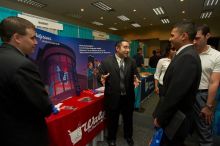 The Asian Business Students Association (ABSA) and the Hispanic Business Student Association (HBSA) hosted the career fair in the San Jacinto Residence Hall, Tuesday, February 6, 2007.

Filename: SRM_20070206_1849065.jpg
Aperture: f/6.3
Shutter Speed: 1/125
Body: Canon EOS-1D Mark II
Lens: Sigma 15-30mm f/3.5-4.5 EX Aspherical DG DF