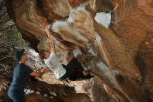 Bouldering in Hueco Tanks on 03/15/2020 with Blue Lizard Climbing and Yoga

Filename: SRM_20200315_1426470.jpg
Aperture: f/8.0
Shutter Speed: 1/250
Body: Canon EOS-1D Mark II
Lens: Canon EF 16-35mm f/2.8 L