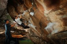 Bouldering in Hueco Tanks on 03/15/2020 with Blue Lizard Climbing and Yoga

Filename: SRM_20200315_1426510.jpg
Aperture: f/8.0
Shutter Speed: 1/250
Body: Canon EOS-1D Mark II
Lens: Canon EF 16-35mm f/2.8 L