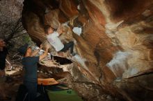 Bouldering in Hueco Tanks on 03/15/2020 with Blue Lizard Climbing and Yoga

Filename: SRM_20200315_1427010.jpg
Aperture: f/8.0
Shutter Speed: 1/250
Body: Canon EOS-1D Mark II
Lens: Canon EF 16-35mm f/2.8 L