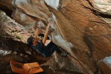 Bouldering in Hueco Tanks on 03/15/2020 with Blue Lizard Climbing and Yoga

Filename: SRM_20200315_1434120.jpg
Aperture: f/8.0
Shutter Speed: 1/250
Body: Canon EOS-1D Mark II
Lens: Canon EF 16-35mm f/2.8 L