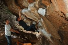 Bouldering in Hueco Tanks on 03/15/2020 with Blue Lizard Climbing and Yoga

Filename: SRM_20200315_1434230.jpg
Aperture: f/8.0
Shutter Speed: 1/250
Body: Canon EOS-1D Mark II
Lens: Canon EF 16-35mm f/2.8 L