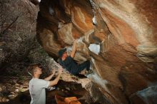 Bouldering in Hueco Tanks on 03/15/2020 with Blue Lizard Climbing and Yoga

Filename: SRM_20200315_1434380.jpg
Aperture: f/8.0
Shutter Speed: 1/250
Body: Canon EOS-1D Mark II
Lens: Canon EF 16-35mm f/2.8 L