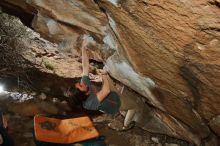 Bouldering in Hueco Tanks on 03/15/2020 with Blue Lizard Climbing and Yoga

Filename: SRM_20200315_1436260.jpg
Aperture: f/8.0
Shutter Speed: 1/250
Body: Canon EOS-1D Mark II
Lens: Canon EF 16-35mm f/2.8 L