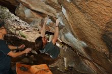 Bouldering in Hueco Tanks on 03/15/2020 with Blue Lizard Climbing and Yoga

Filename: SRM_20200315_1436320.jpg
Aperture: f/8.0
Shutter Speed: 1/250
Body: Canon EOS-1D Mark II
Lens: Canon EF 16-35mm f/2.8 L